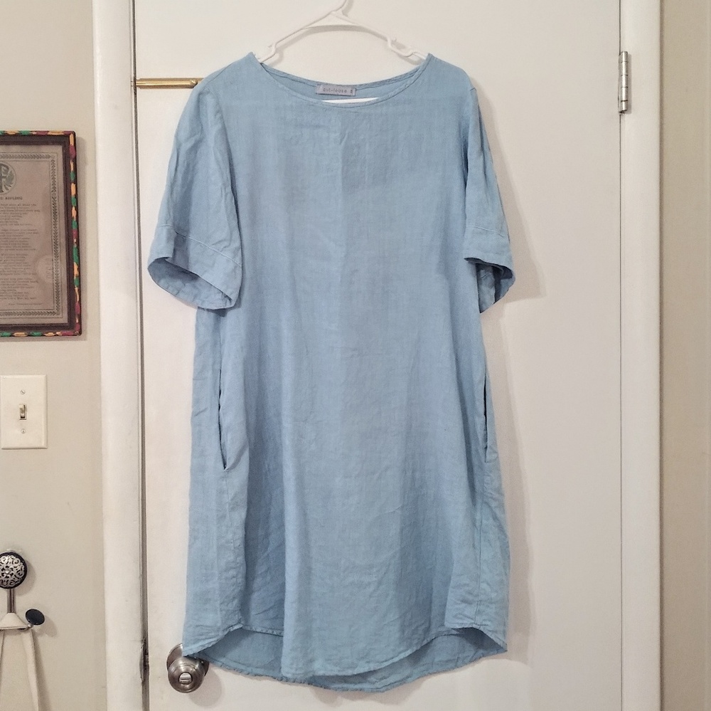 Cut Loose Linen Shift Dress